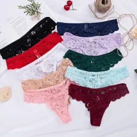 3 Pairs Sexy Lace Seamless Breathable Panties