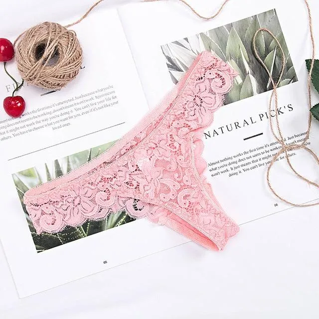 3 Pairs Sexy Lace Seamless Breathable Panties