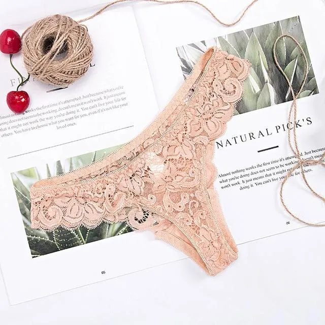 3 Pairs Sexy Lace Seamless Breathable Panties