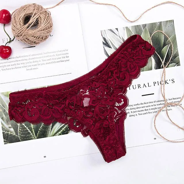 3 Pairs Sexy Lace Seamless Breathable Panties
