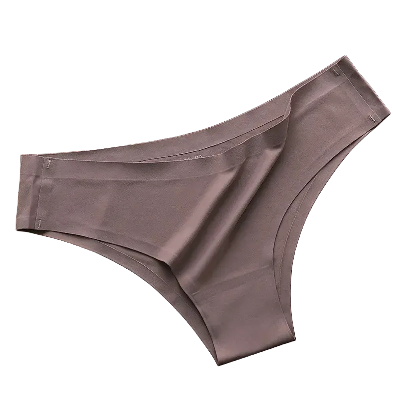 4PCS Seamless Cotton Panties Set – Ice Silk Low Waist G-String Underwear