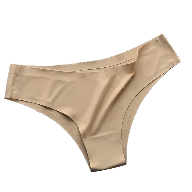 4PCS Seamless Cotton Panties Set – Ice Silk Low Waist G-String Underwear