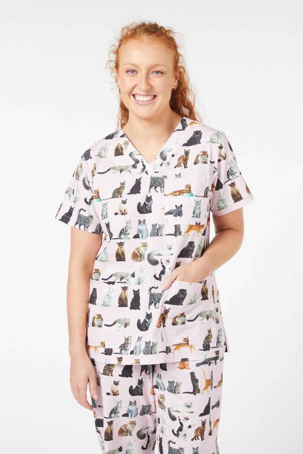 All The Cats Scrub Set