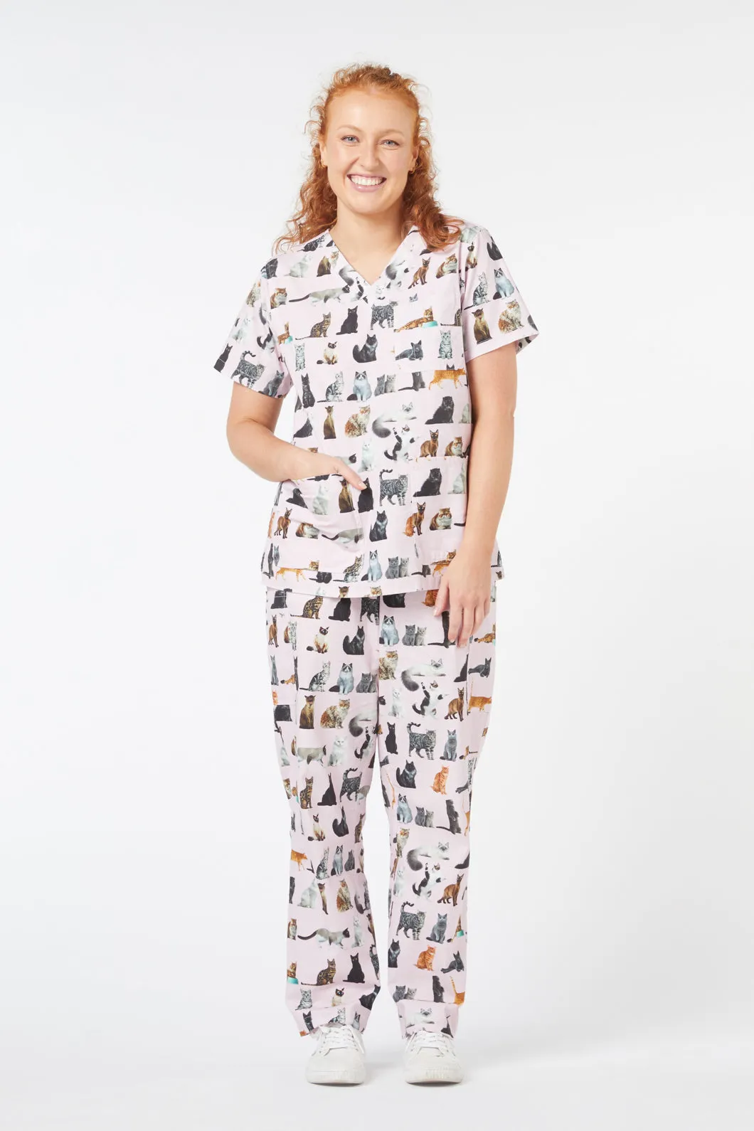 All The Cats Scrub Set