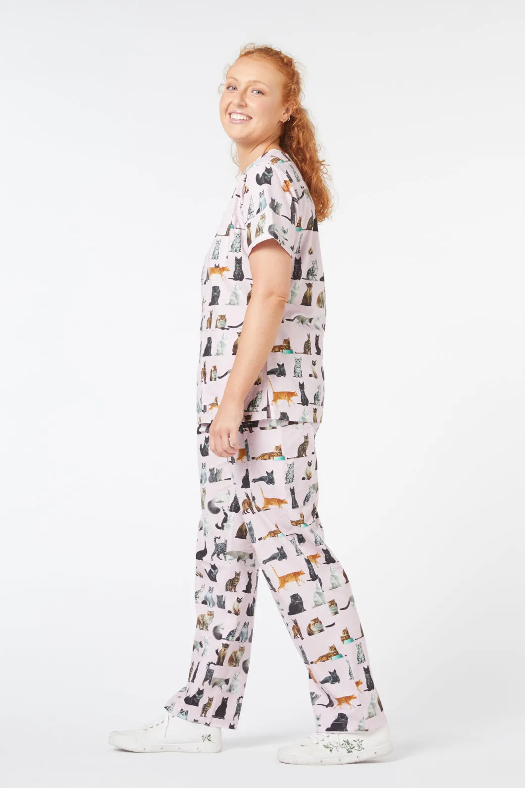 All The Cats Scrub Set