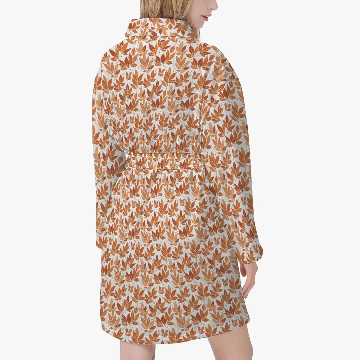 Autumn Leaves Women's Loose-fitting Bathrobe