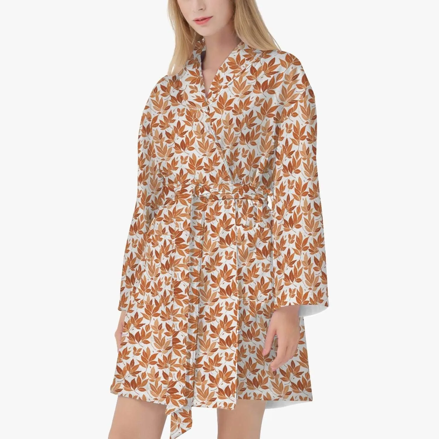 Autumn Leaves Women's Loose-fitting Bathrobe