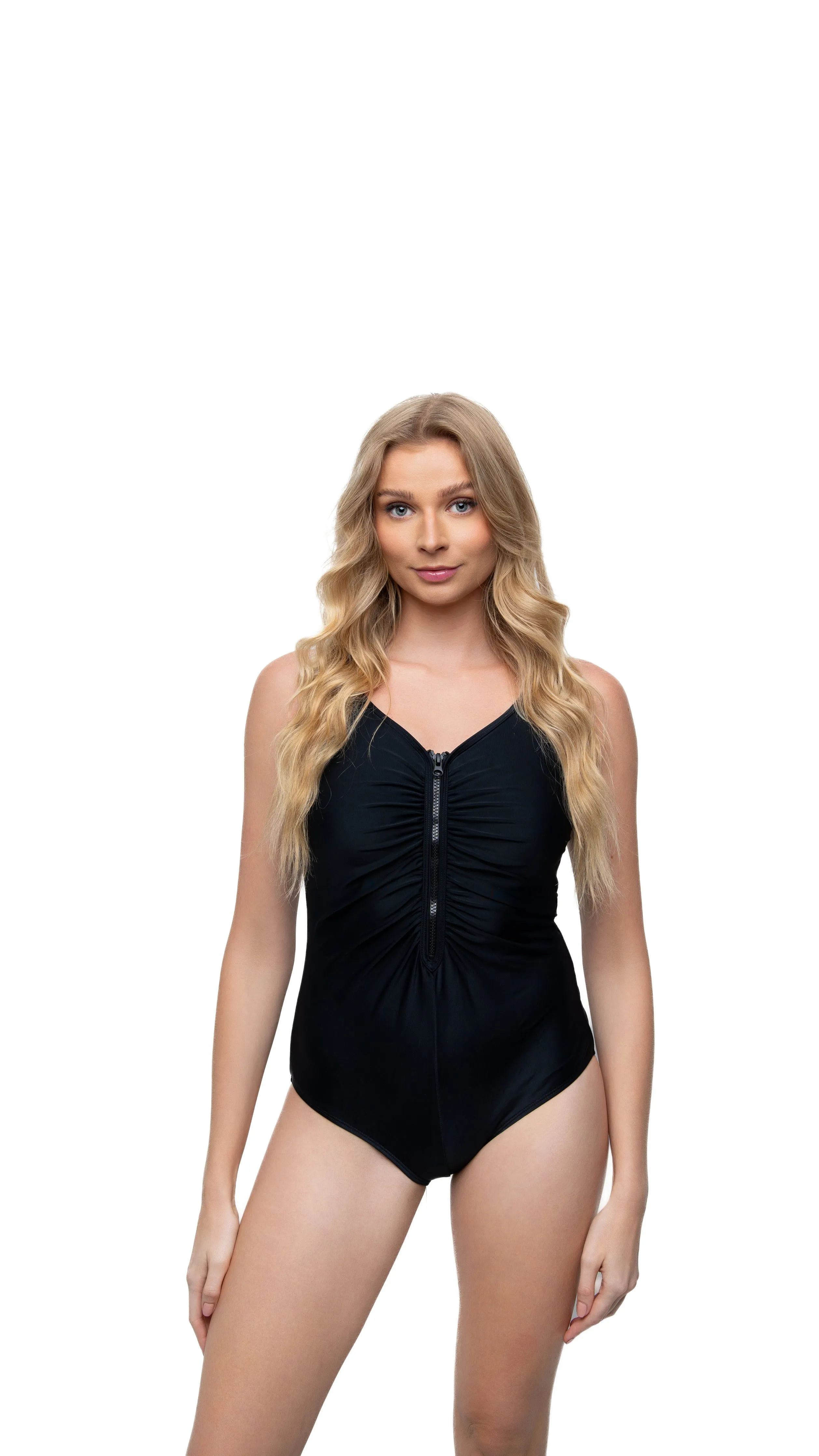 Black Zipper One Piece