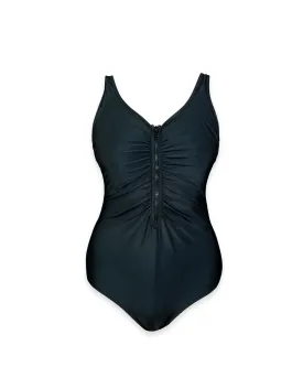Black Zipper One Piece