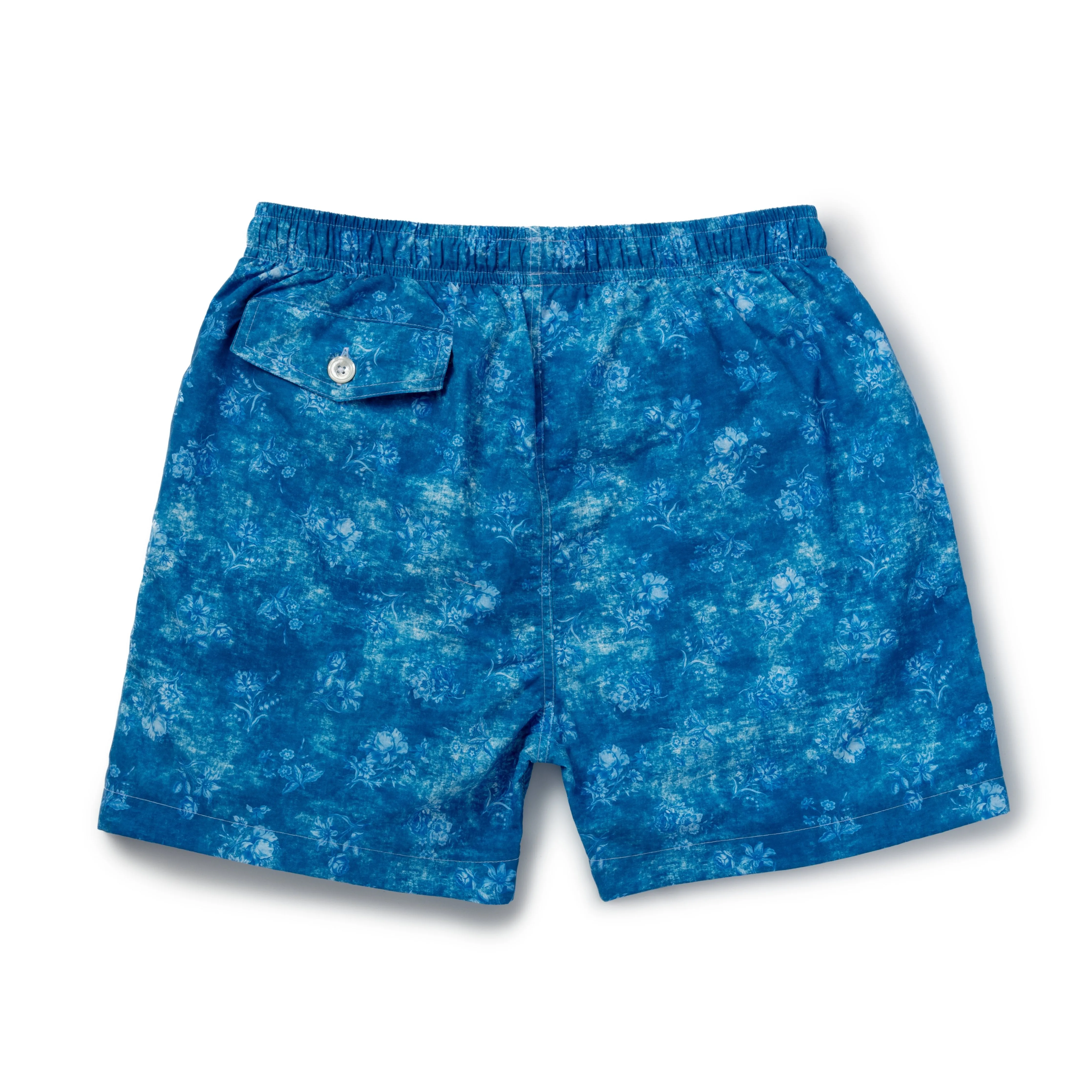 Blue Flowers Swimming Trunks