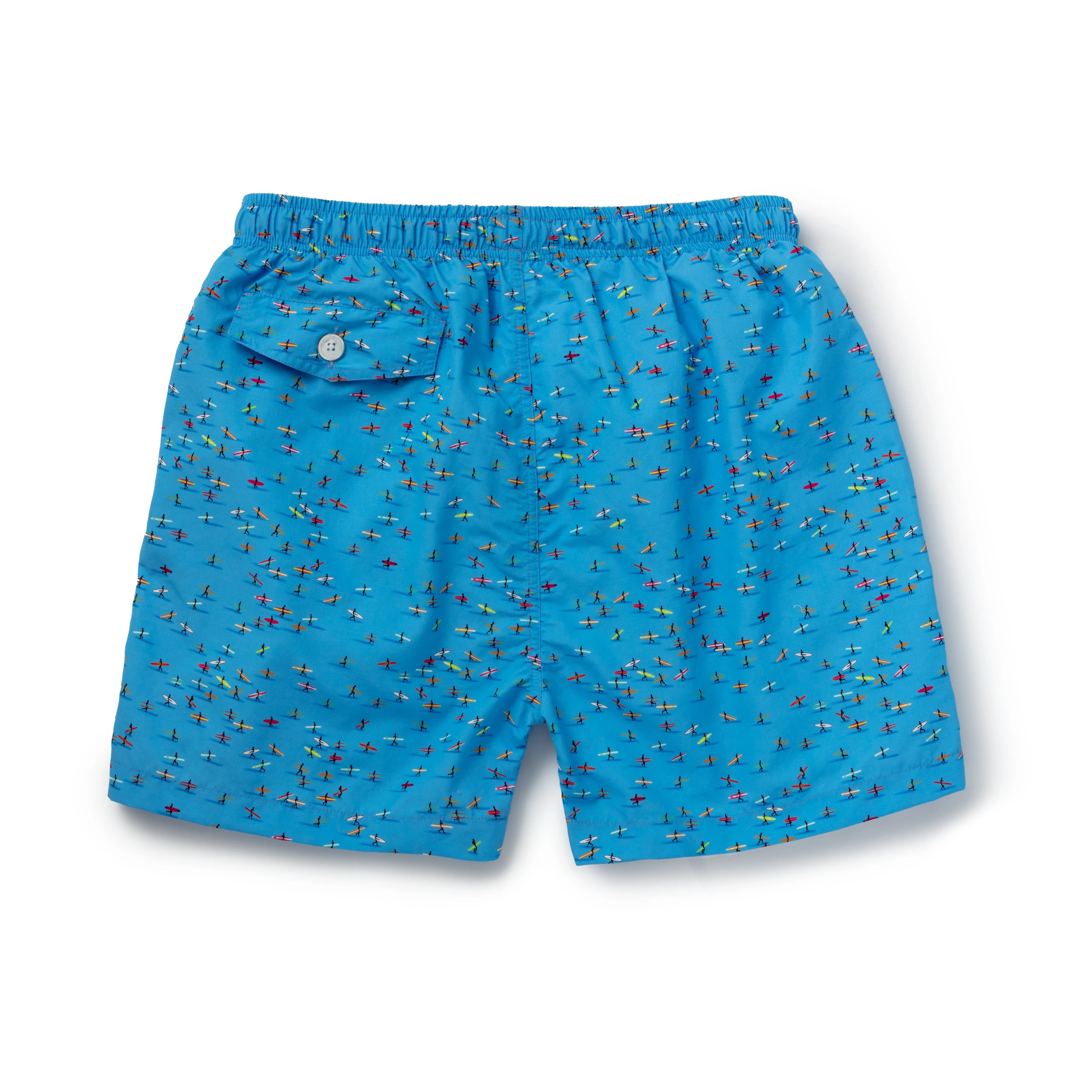Blue Surfers Swimming Trunks