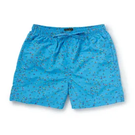 Blue Surfers Swimming Trunks