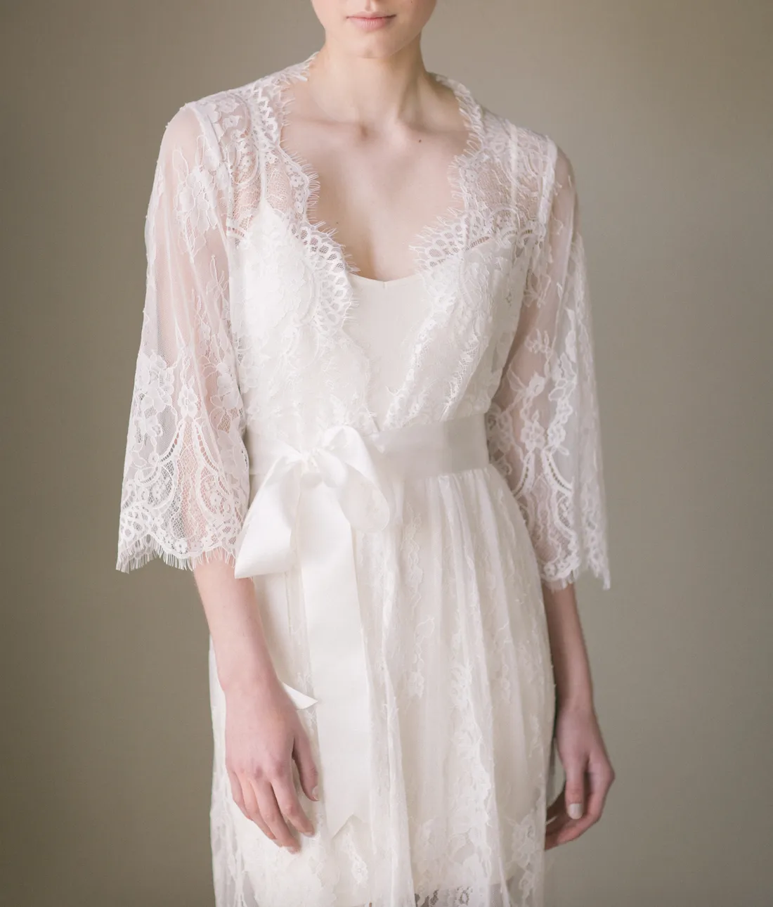 Bridal Lace Robe Kimono (#Isabella)