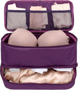 Cambond Travel Underwear Organizer Bag - Lightweight Bra Organizer, Portable Expandable Compression Packing Cubes, Underwear Storage Bag for Women