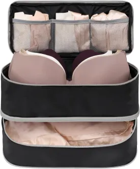 Cambond Travel Underwear Organizer Bag - Lightweight Bra Organizer, Portable Expandable Compression Packing Cubes, Underwear Storage Bag for Women
