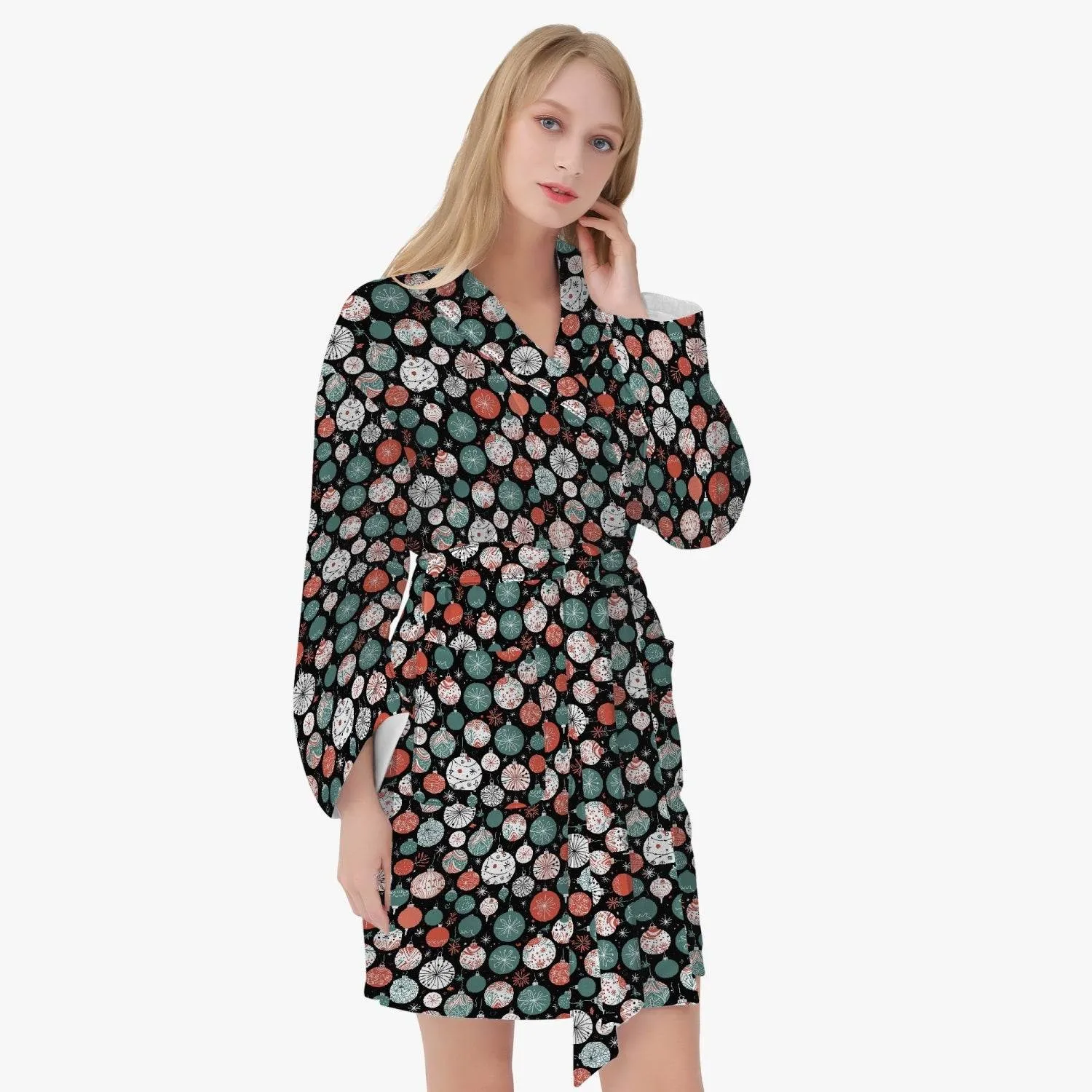Colorful Ornament Women's Loose-fitting Bathrobe