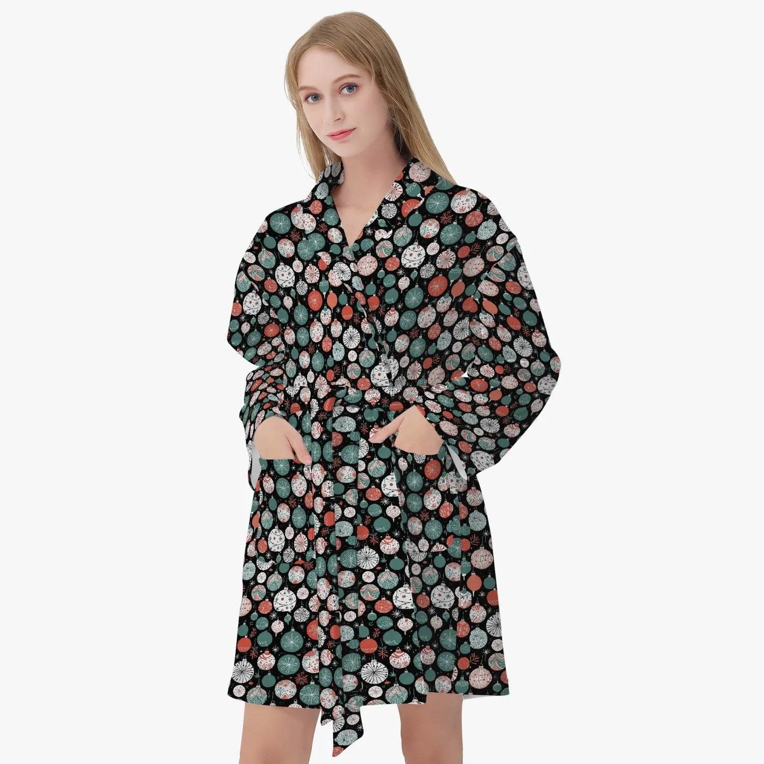 Colorful Ornament Women's Loose-fitting Bathrobe