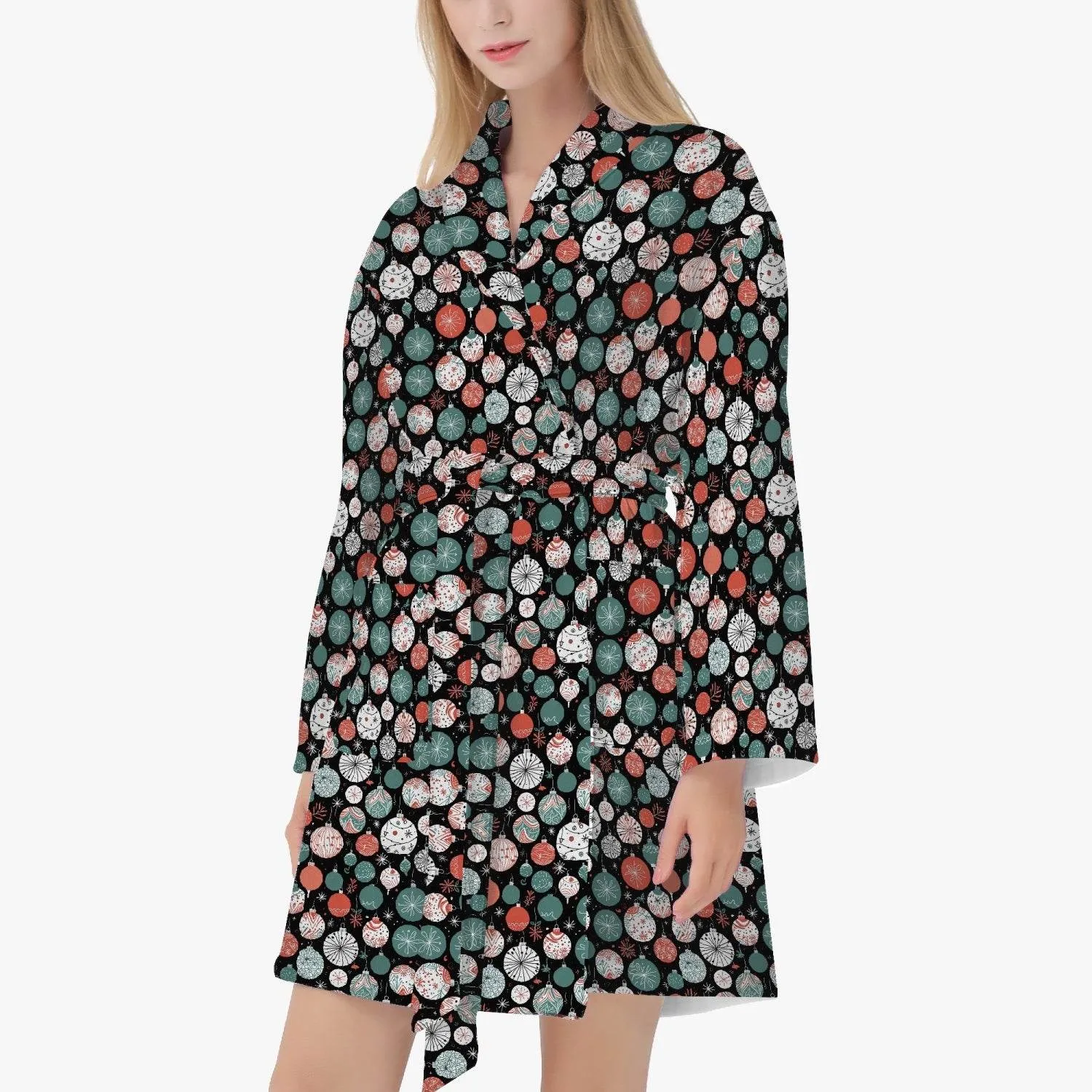 Colorful Ornament Women's Loose-fitting Bathrobe