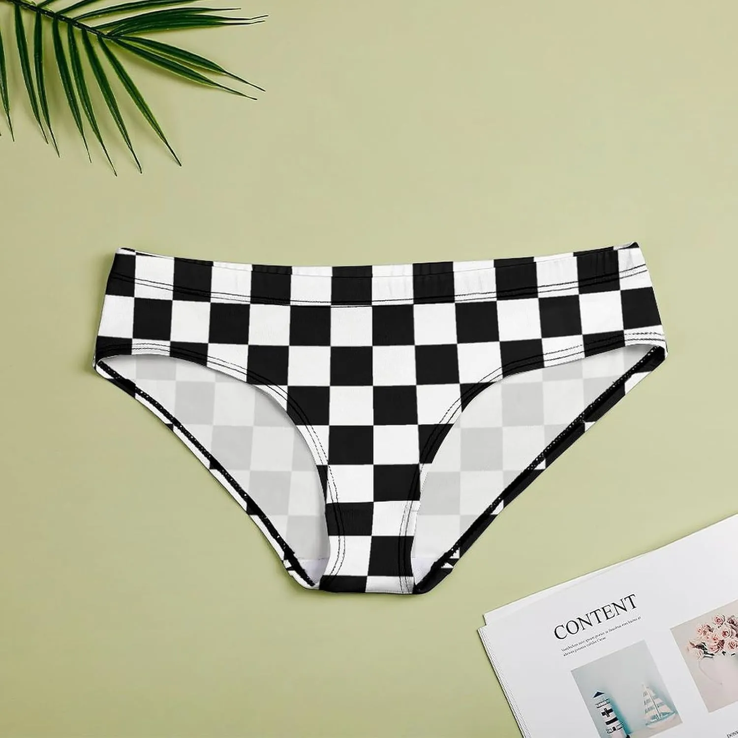 Cow Print Black And White Briefs Womens Underwear Sexy Triangle Underpants Low Waist Panties
