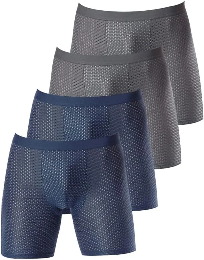 CSCDD Boxer Briefs Men's Underwear Men's Mesh Underwear Ice Silk Underwear Men's Shorts(XXL Code)