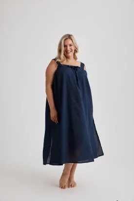 Deborah - Nightie - Mid Length - Navy