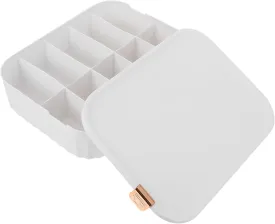 DECHOUS 1pc Underwear Storage Box Belt Sock Organizer Closet Organizers Portable Closet Wardrobe Unit Toiletry Bag Household Socks Bin Booster Storage Baskets Underwear Organizer White Pp