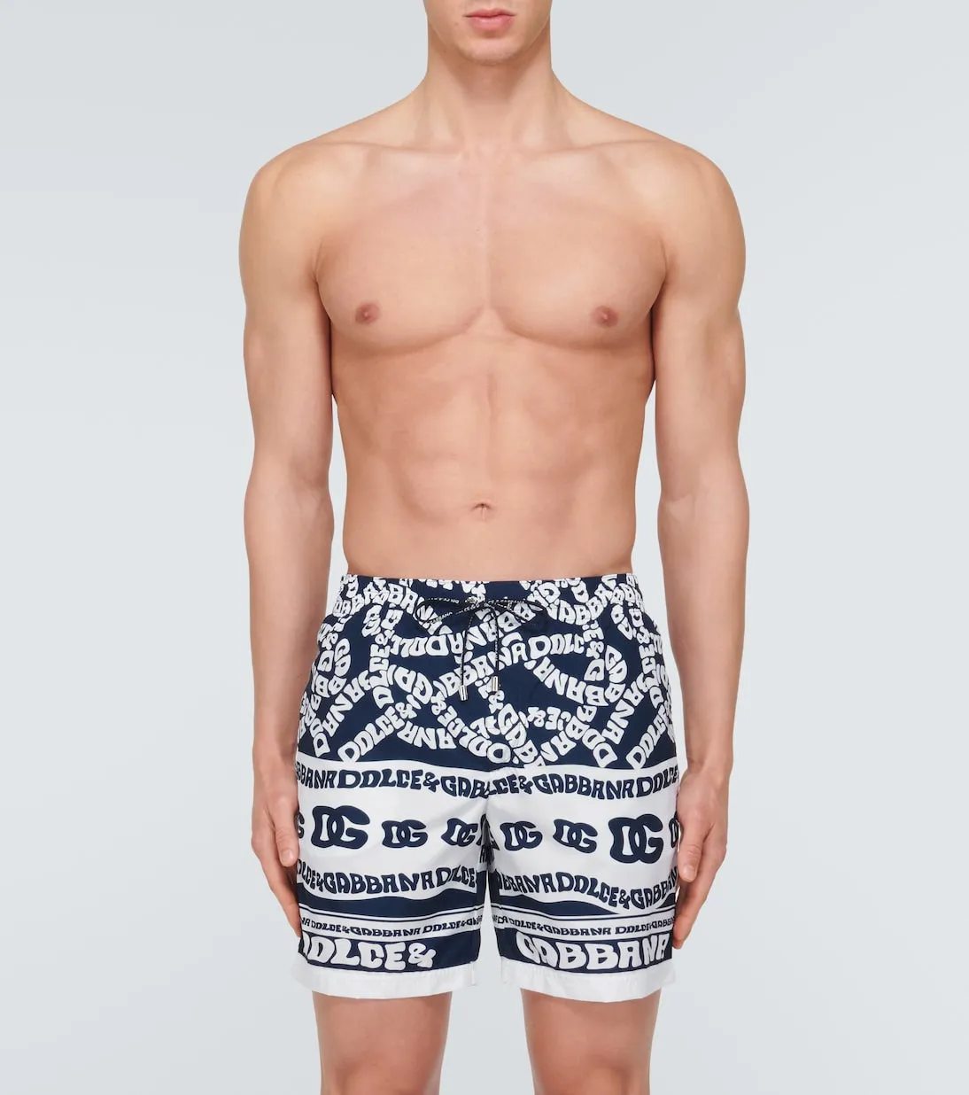 Dolce&Gabbana printed swimsuit, blue
