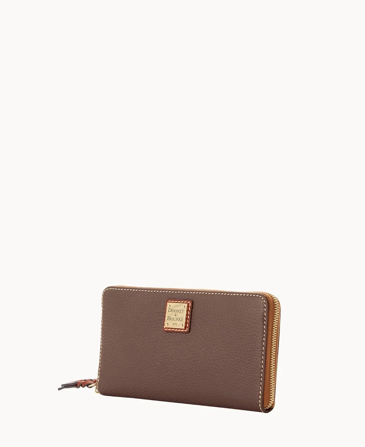 Dooney & Bourke Women's Large Zip Around Wristlet Crossbody in Pebble Grain Leather, with Detachable Shoulder Strap