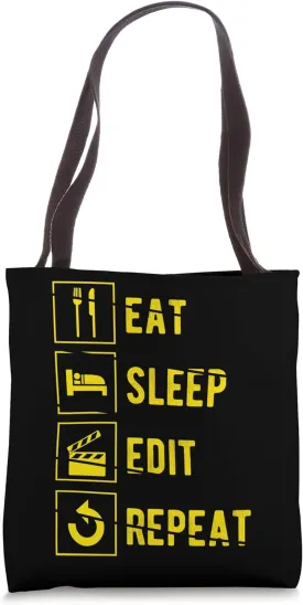 Eat Sleep Edit Repeat CutterGift For Editor Tote Bag
