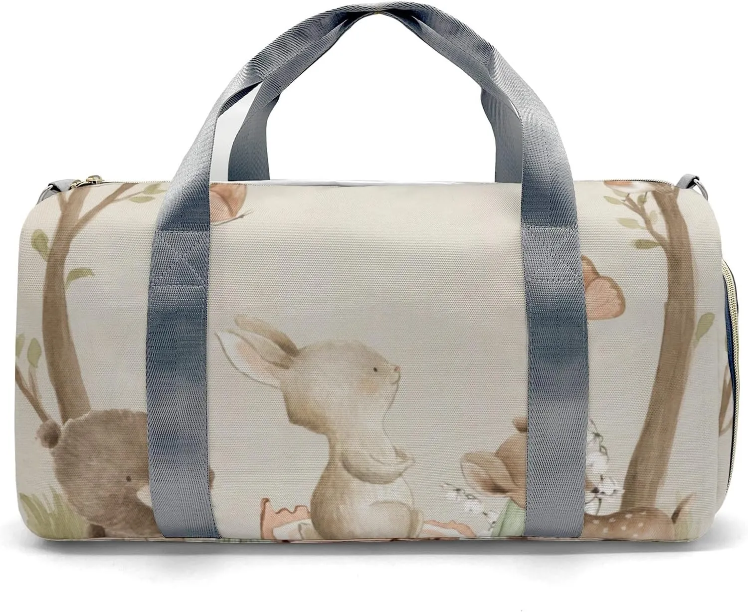 Forest Woodland Animals Personalized Duffel Bag Custom Multi-Function Travel Bag Gym Sports Dance Bags Overnight Carry On Weekend Bag for Women Men