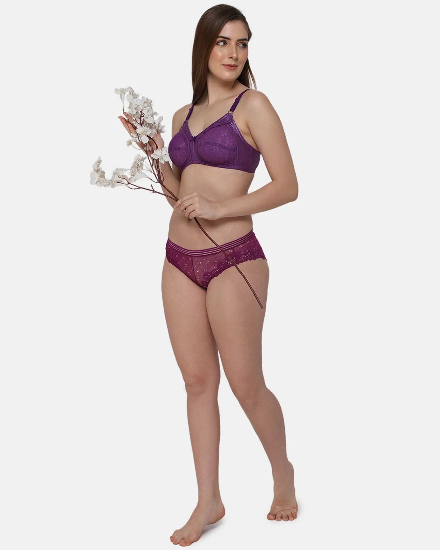 Full Coverage Non-Wired Non-Padded Intimacy Ethnic Bridal Bra - LL05