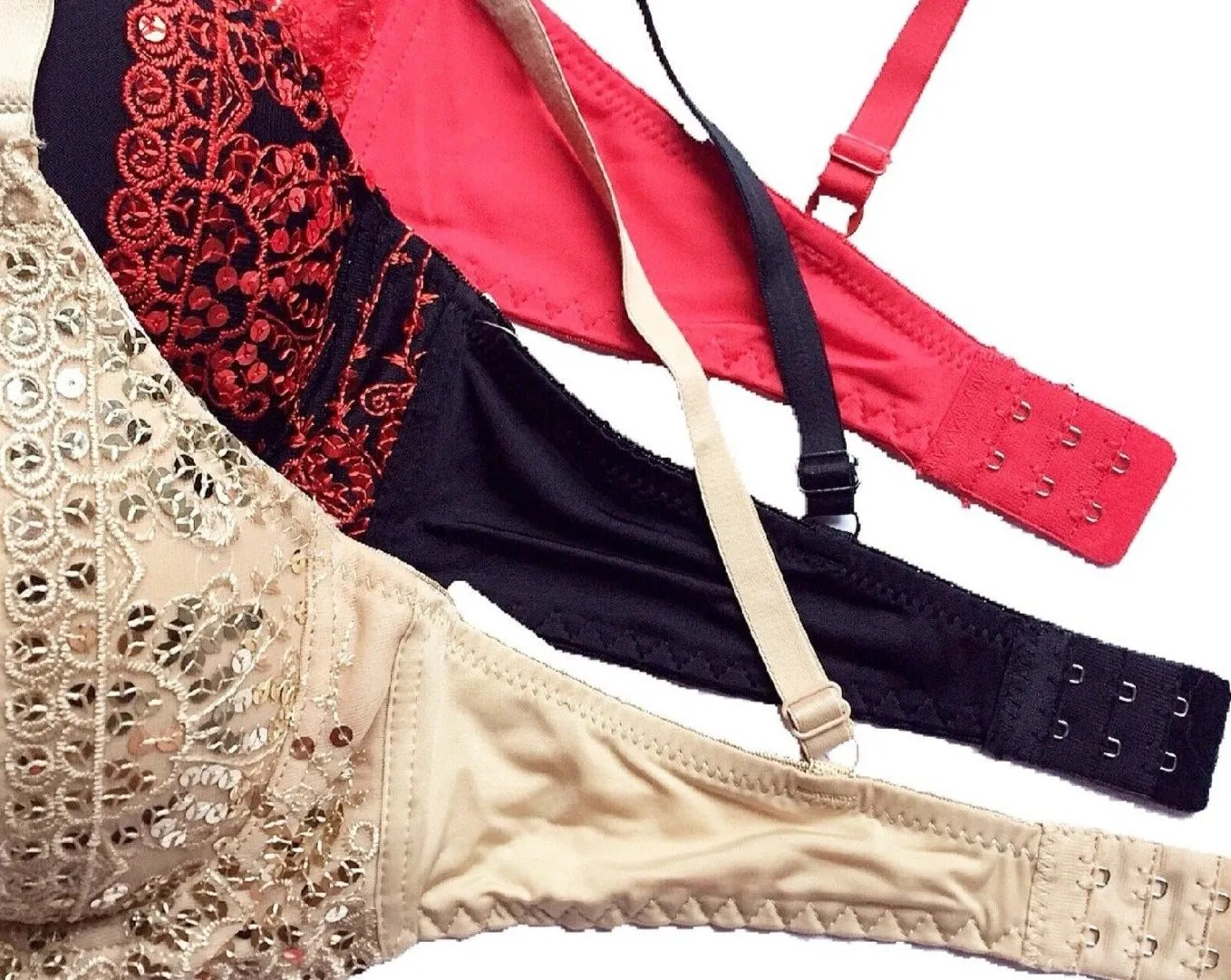 Full Coverage Sequin Push Up Bras