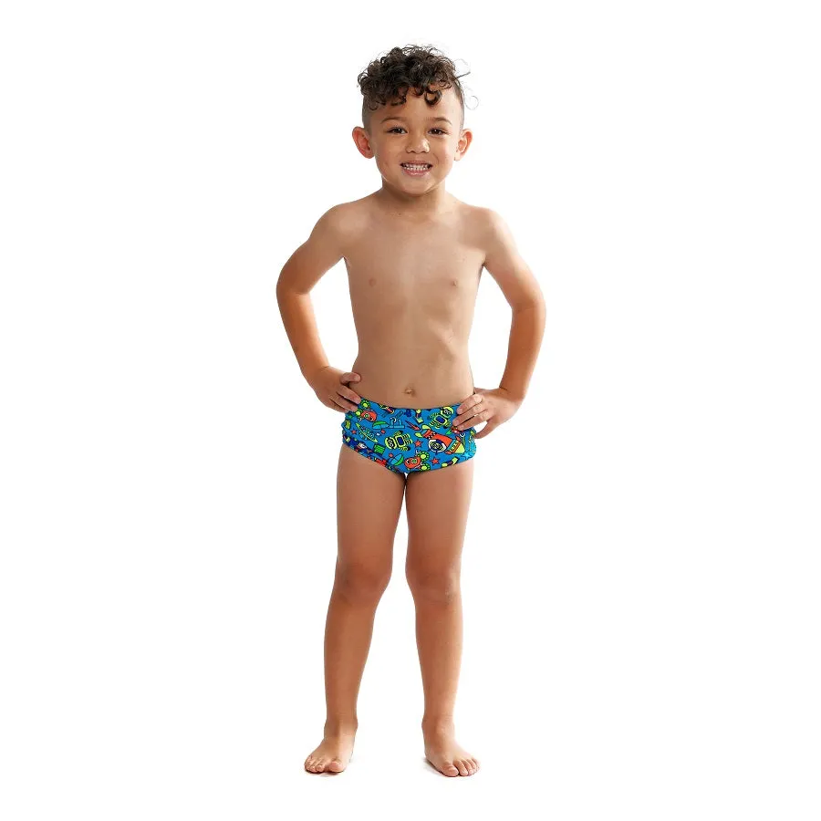 Funky Trunks Toddler Boys Printed Trunks FT32T- Beep Beep