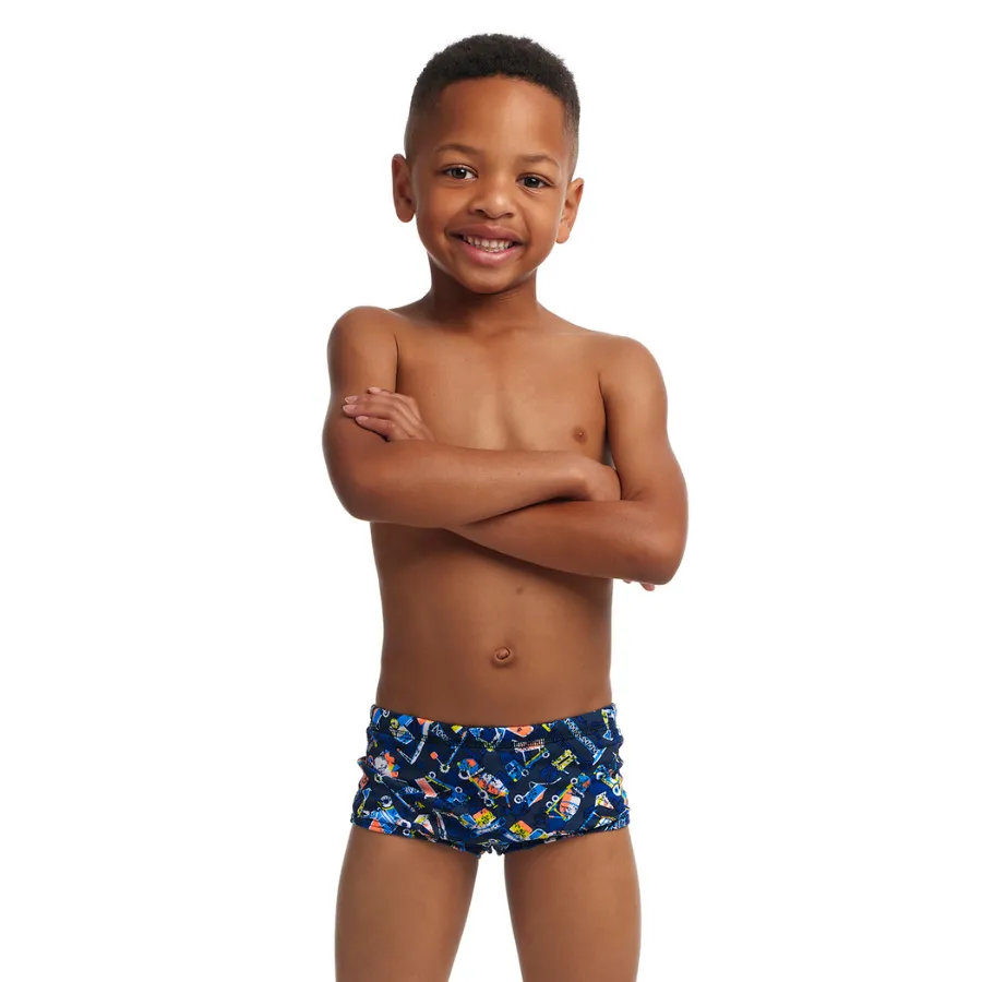 Funky Trunks Toddler Boys Printed Trunks FT32T - Can We Build It?