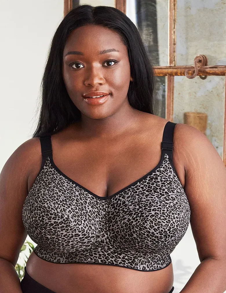Goddess Celeste GD6114 Gray Leopard Wire Free Bra
