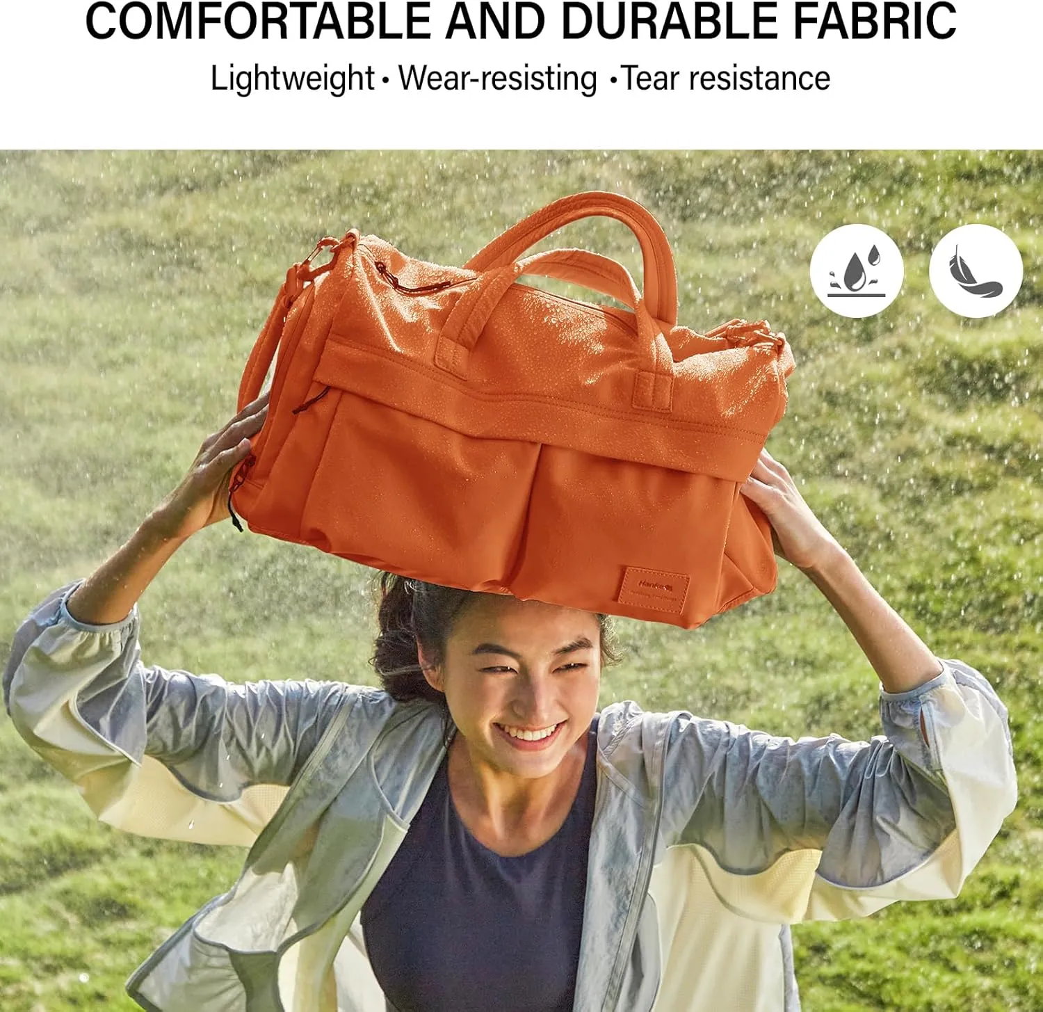 Hanke Carry On Luggage Gym Bag for Women with Shoe Compartment Multifunctional Carry On Duffel Bag for Travel with Detachable Toiletries Pocket,Mocha Brown