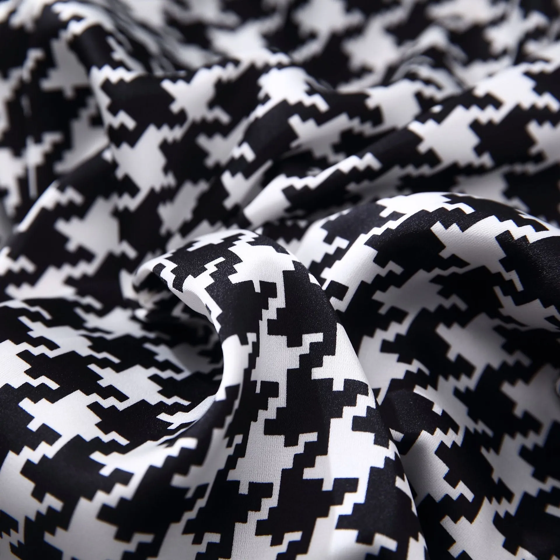 Ice Silk Houndstooth Pajama Set