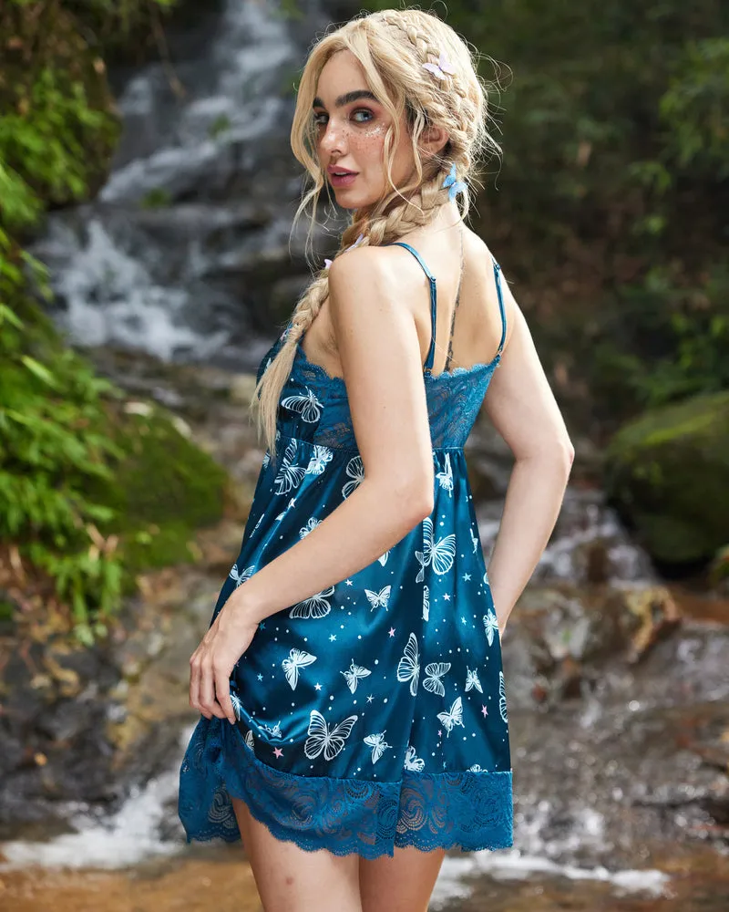Lace Fairy Satin Lingerie Slips Dress Nightie