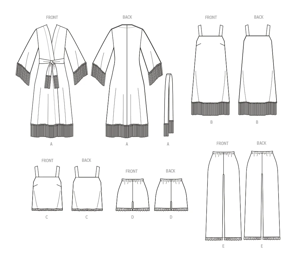 McCall's sewing pattern 8392 Misses' Sleepwear