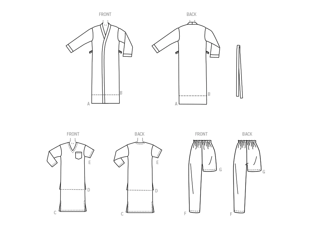 McCall's sewing pattern M8443 Men's Sleepwear