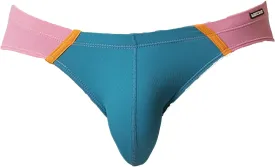 Mens Bottom_only Swimwear - Avas Swim Brief Blue-Rose-Orange
