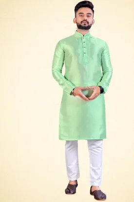 Men's Chanderi Silk Traditional Kurta Set