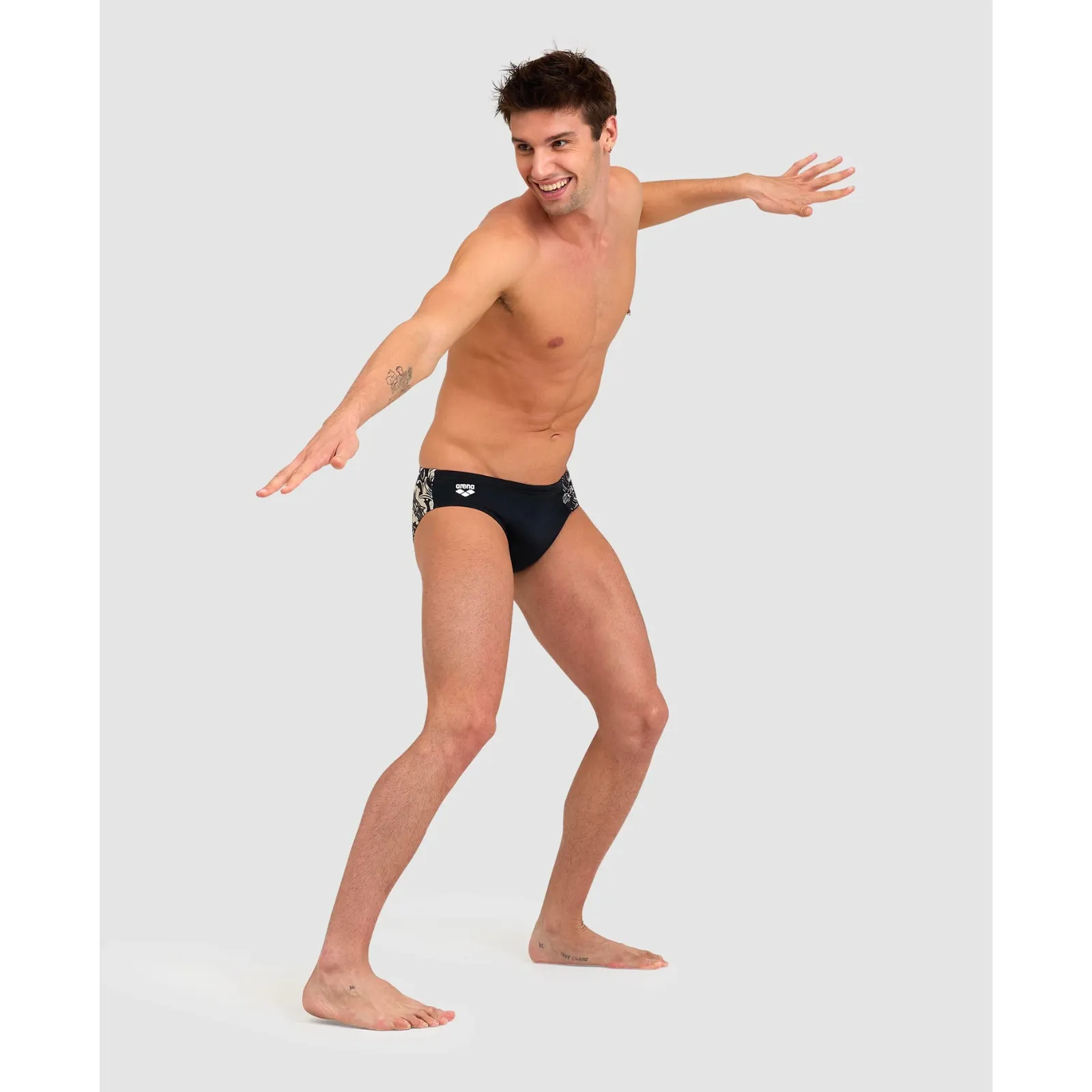 MEN'S CRAZY ARENA SWIM BRIEF KING SKULL