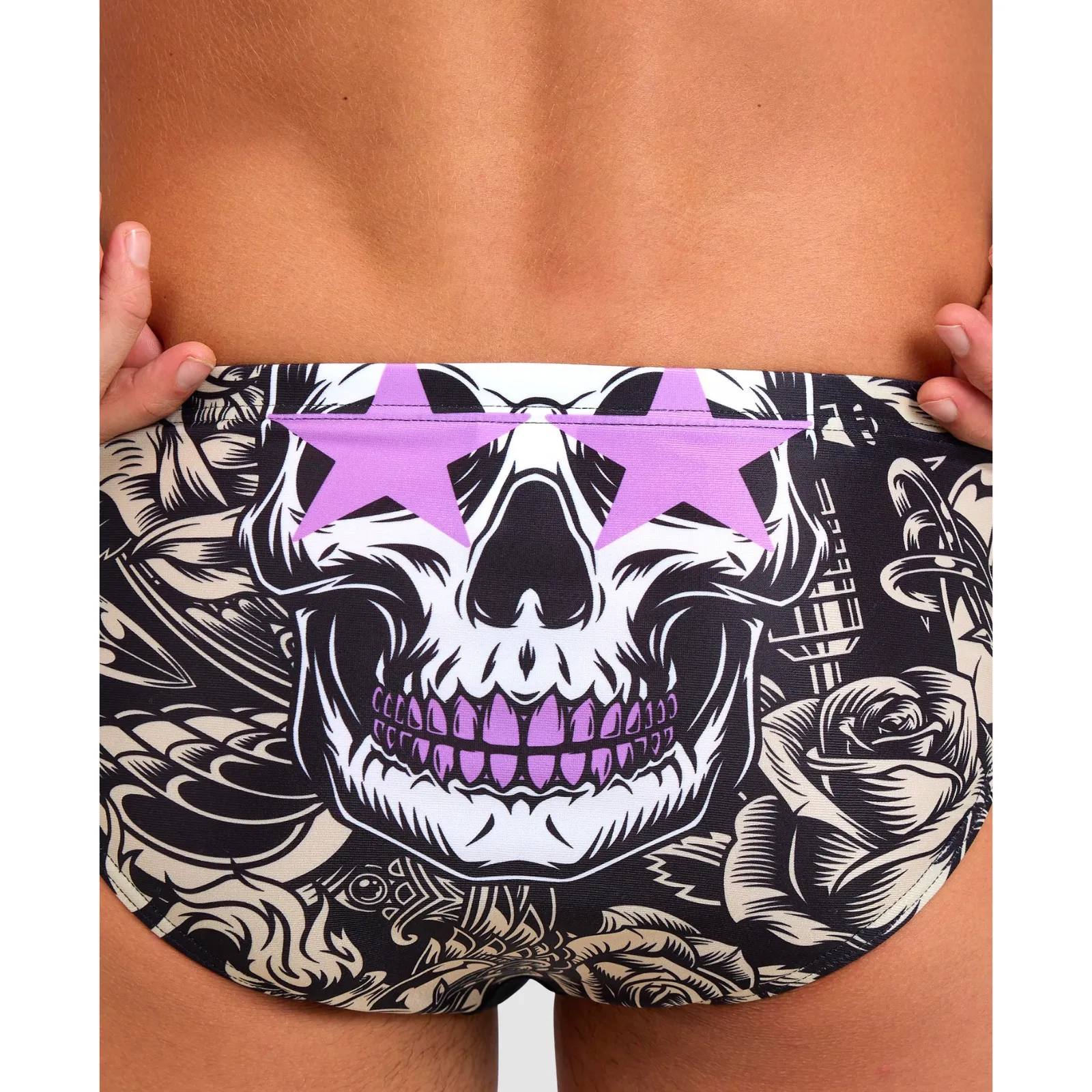 MEN'S CRAZY ARENA SWIM BRIEF KING SKULL