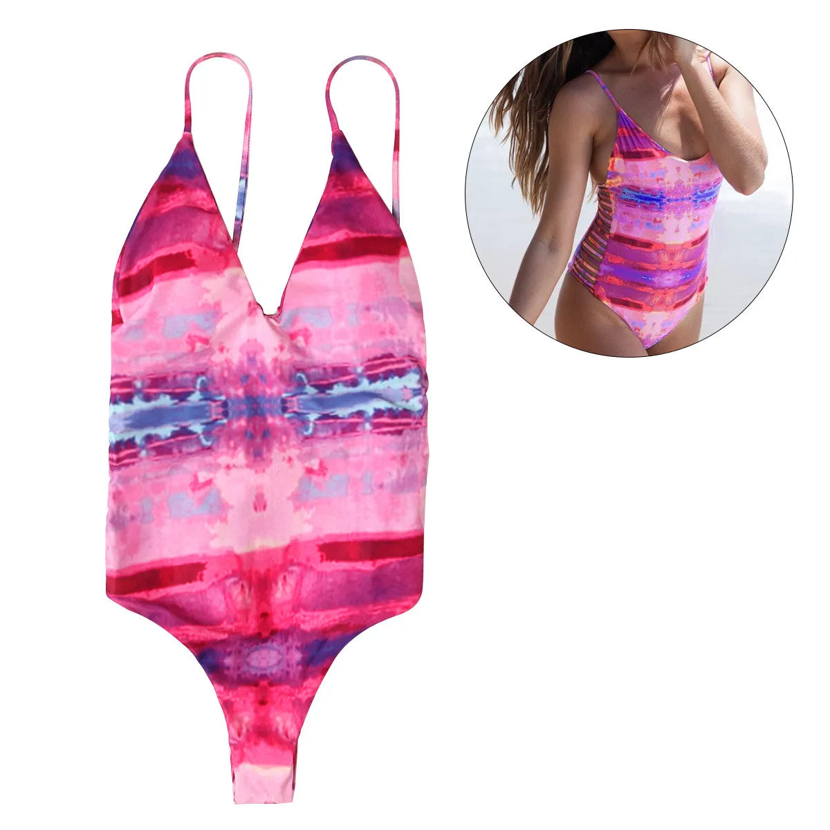 One Piece Bikini Swimsuit Sexy Paded Swimwear Swim Suit for Women