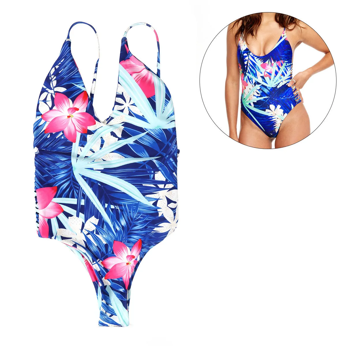 One Piece Bikini Swimsuit Sexy Paded Swimwear Swim Suit for Women