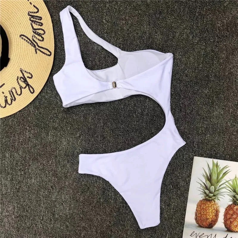 One Shoulder Sexy One Piece Bikini