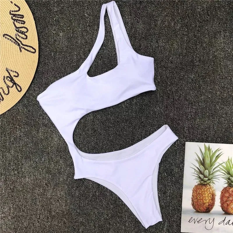One Shoulder Sexy One Piece Bikini