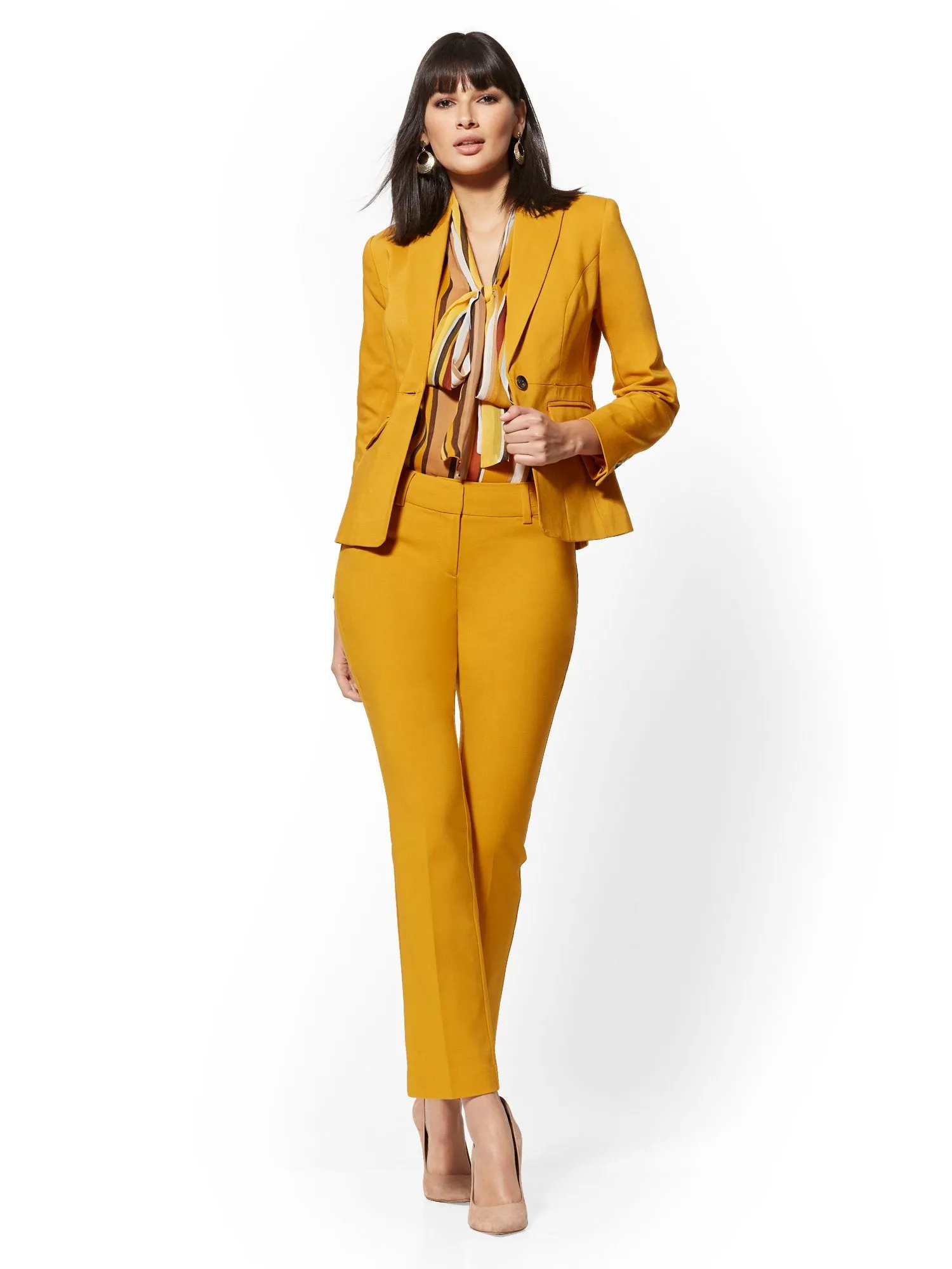 Petite Straight-Leg Pant - Signature Fit - All-Season Stretch - 7th Avenue