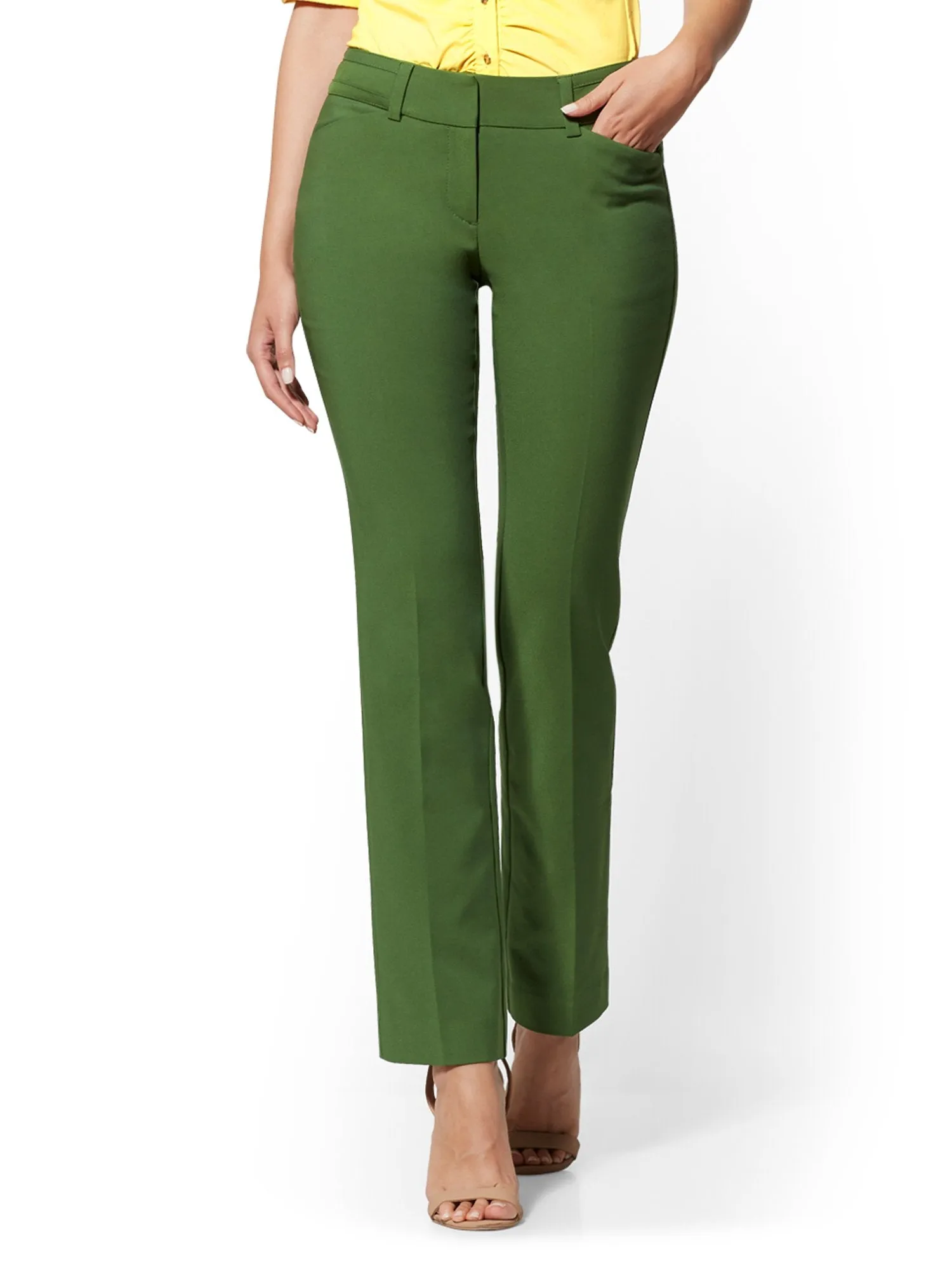 Petite Straight-Leg Pant - Signature Fit - All-Season Stretch - 7th Avenue